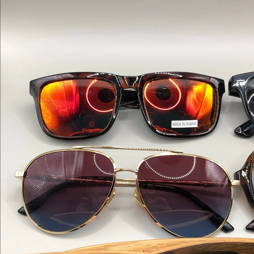 Bundle 6 classic square aviator pilot sunglasses various brands.
